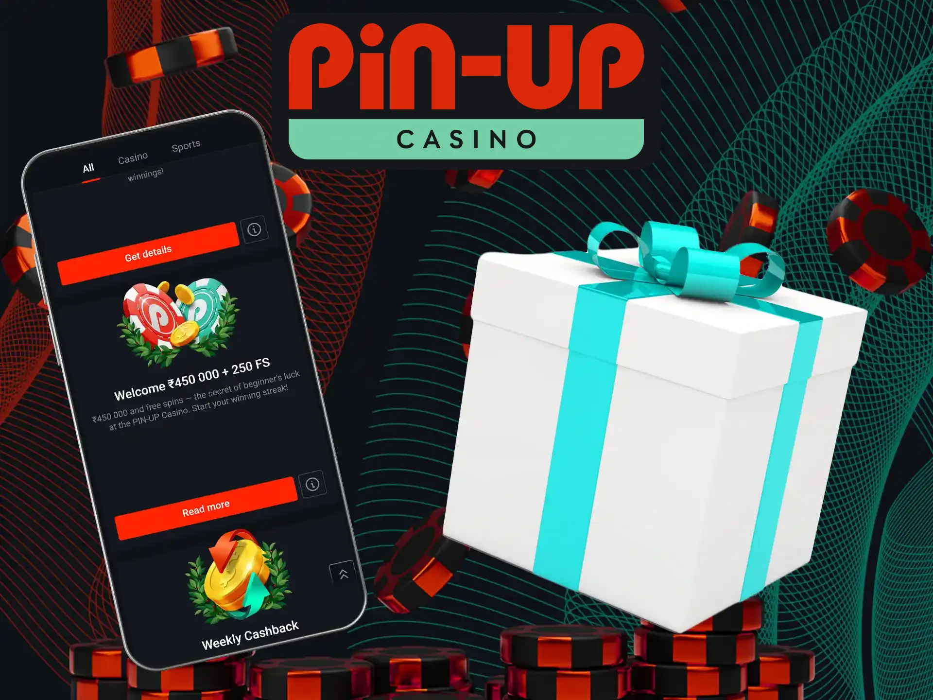 Every new customer who joins the Pin-Up app casino receives a bonus with their initial deposit!