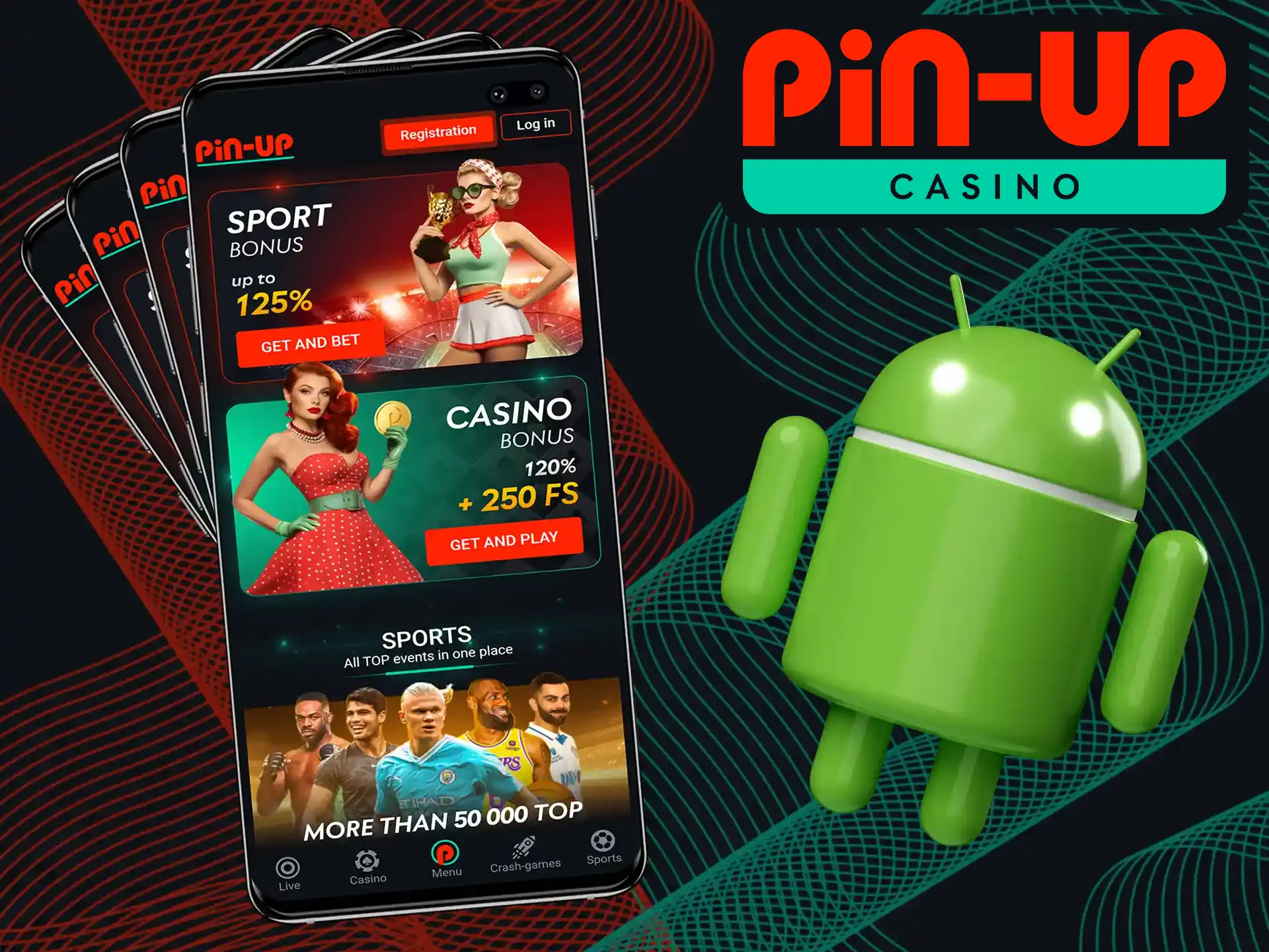 The Pin-Up app is compatible with a diverse array of Android smartphones.