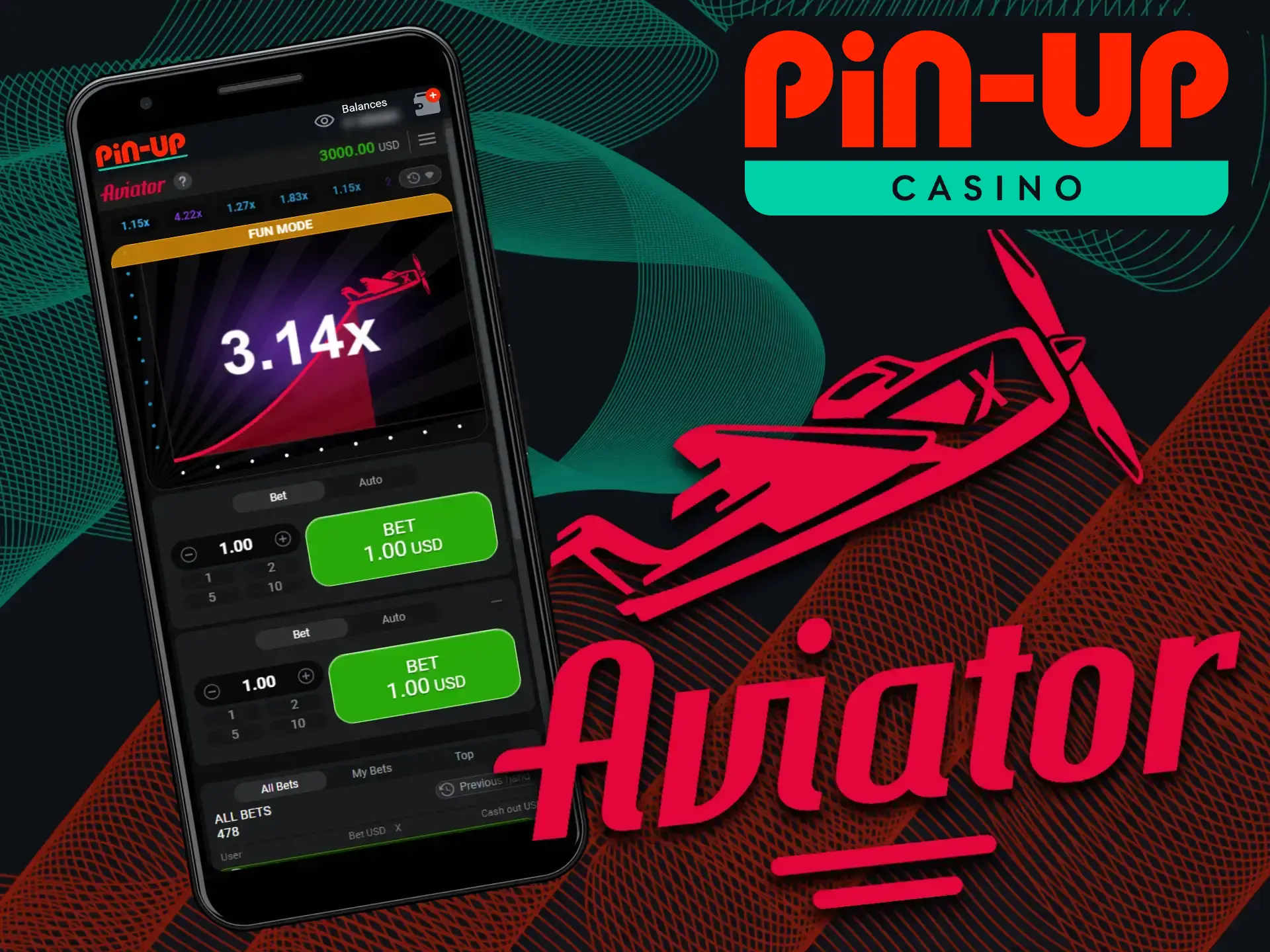 Experience Aviator through the Pin-Up Casino app.