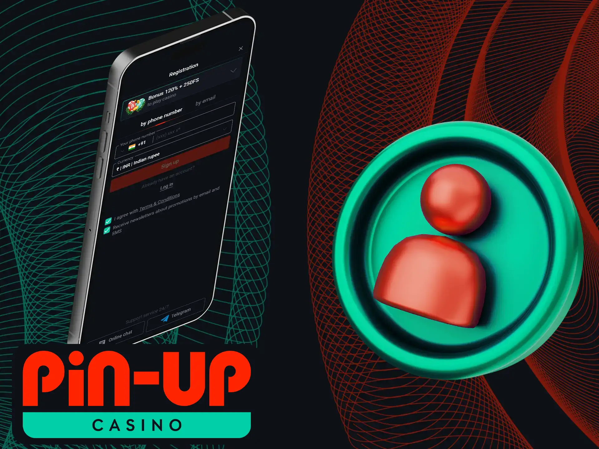 Before starting to play games for real money at Pin-Up Casino, you are required to register.