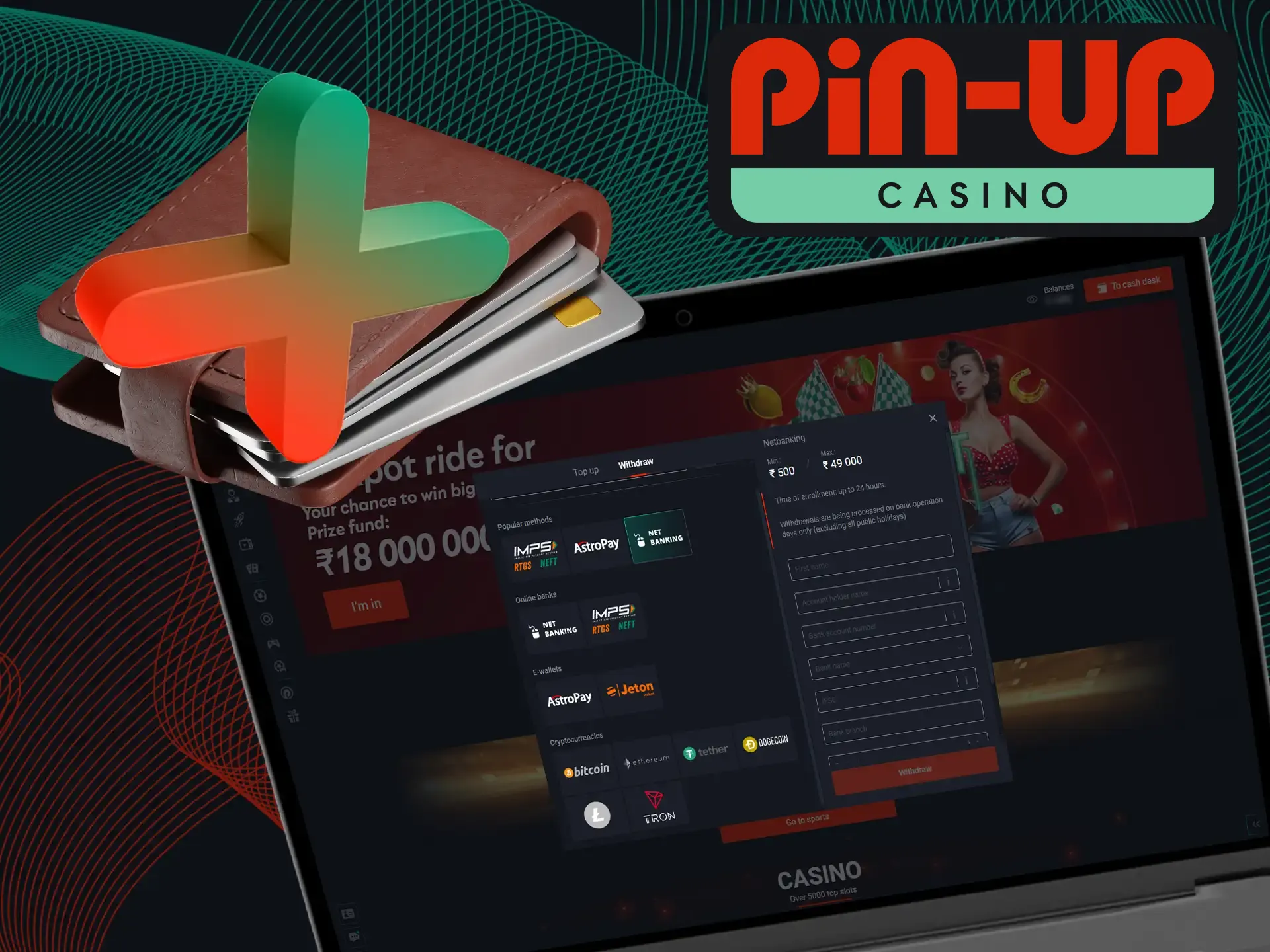 In order to transfer bonus money from Pin-Up Casino to your card or e-wallet, it is necessary to fulfill the wagering requirements.