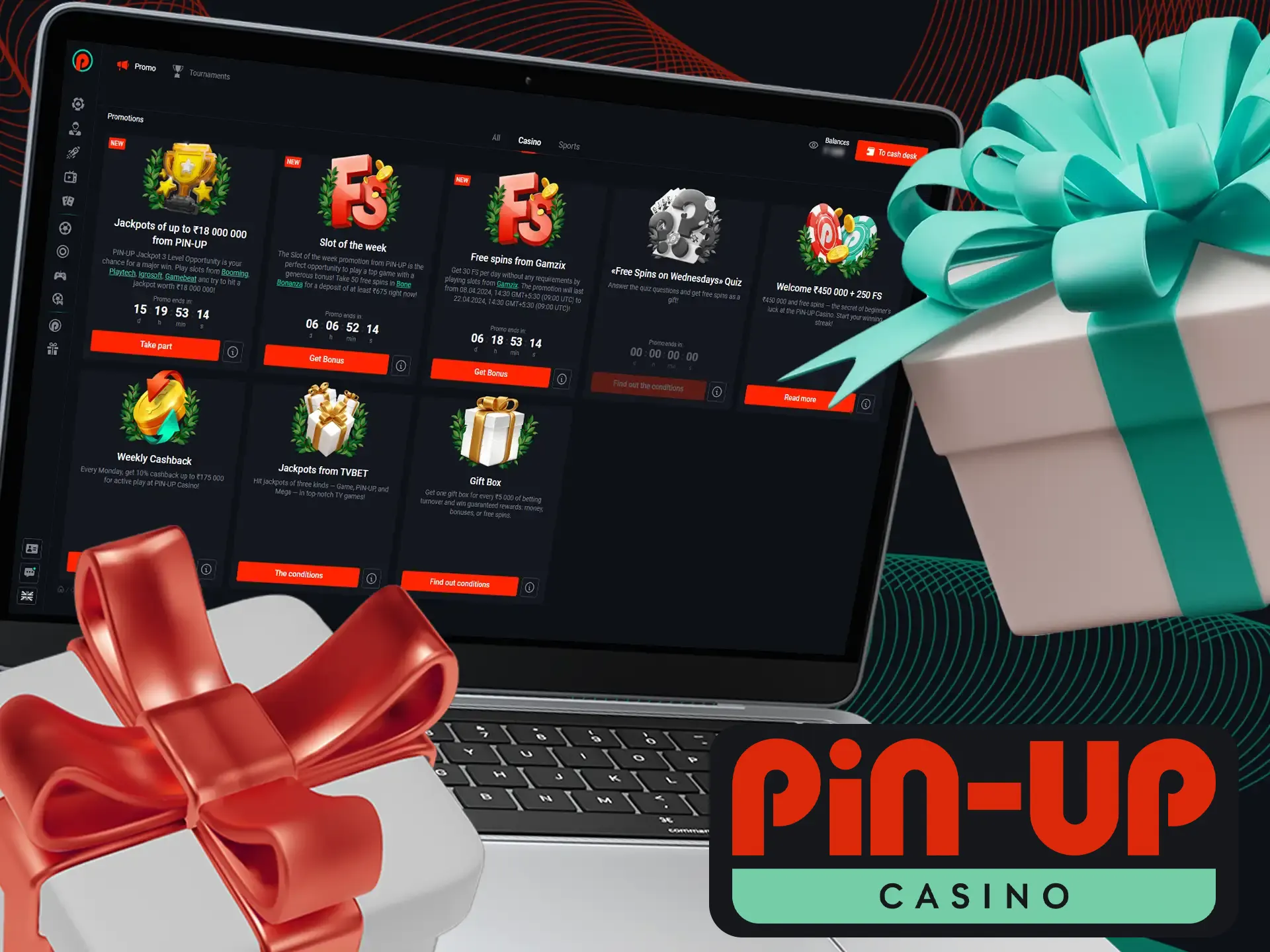 At Pin-Up Casino, many more bonus surprises are in store for you.