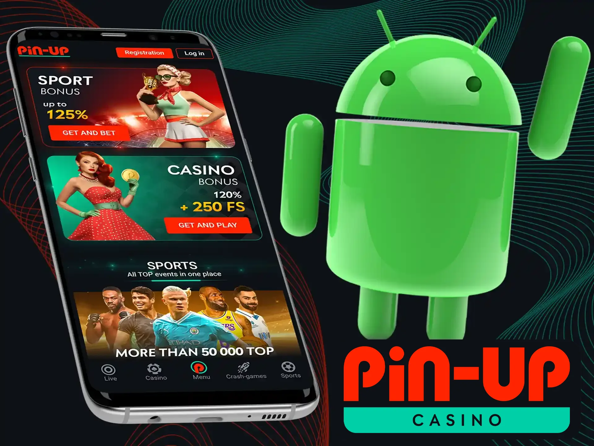 Pin-Up Casino is available for play on your Android device.