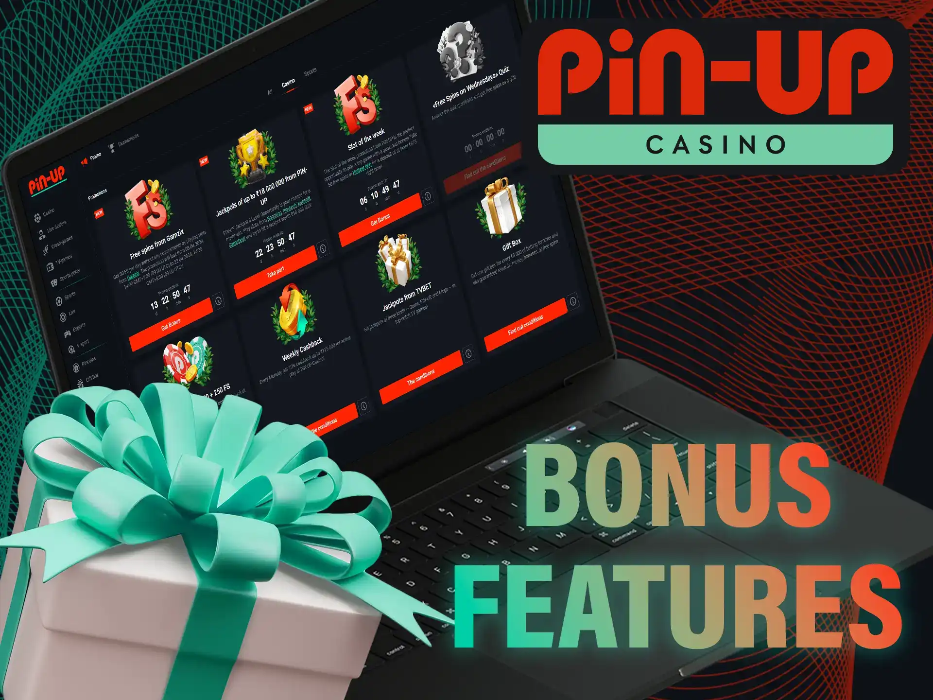 Slots at Pin-Up Casino frequently come with bonus features!